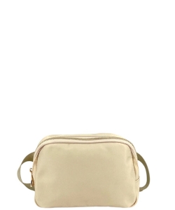 Multi Compartment Compact Small Nylon Fanny Pack Belt Bag BP-YL20436 BEIGE